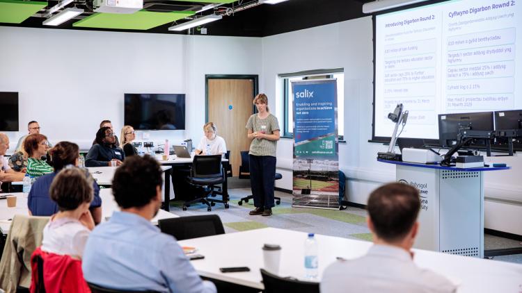 Rachael speaking at Swansea event